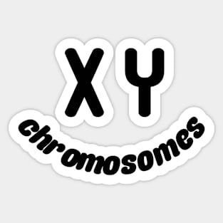 XY CHROMOSOMES BLACK Sticker